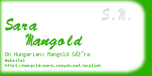 sara mangold business card